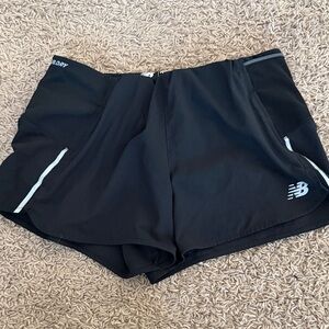 New Balance Black Running Shorts with Reflective Accents